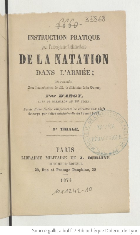 Instruction pratique pour l enseignement élémentaire de la natation