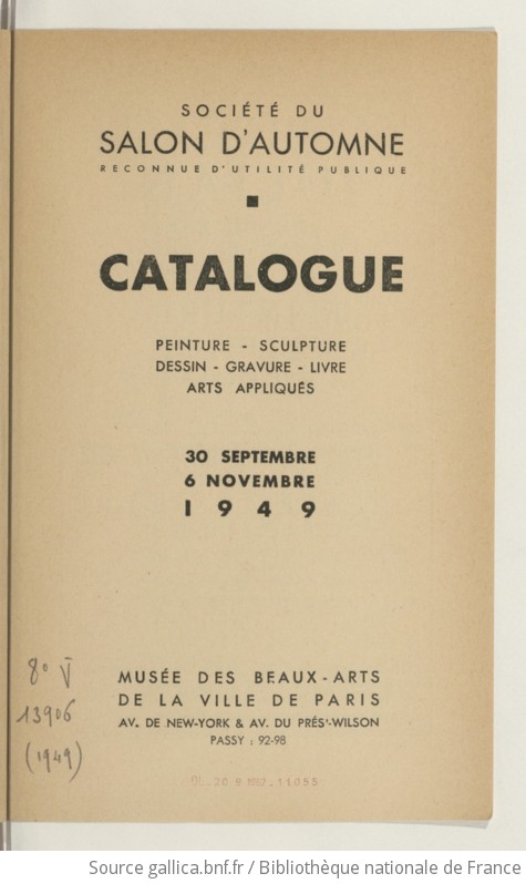 Salon D Automne Catalogue Peinture Sculpture Dessin 30