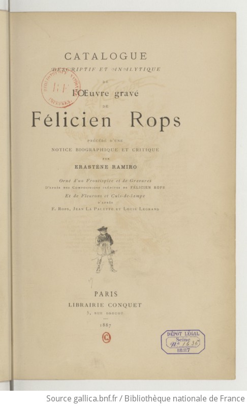 Catalogue Descriptif Et Analytique De L Oeuvre Grav De Felicien Rops