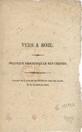 Vers à soie, pratique industrielle des Chinois  Père J.-B. Du Halde. XVIIe s.