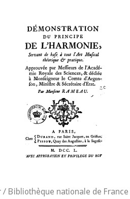 DÉMONSTRATION DU PRINCIPE DE L'HARMONIE - (1750) - Version OCR