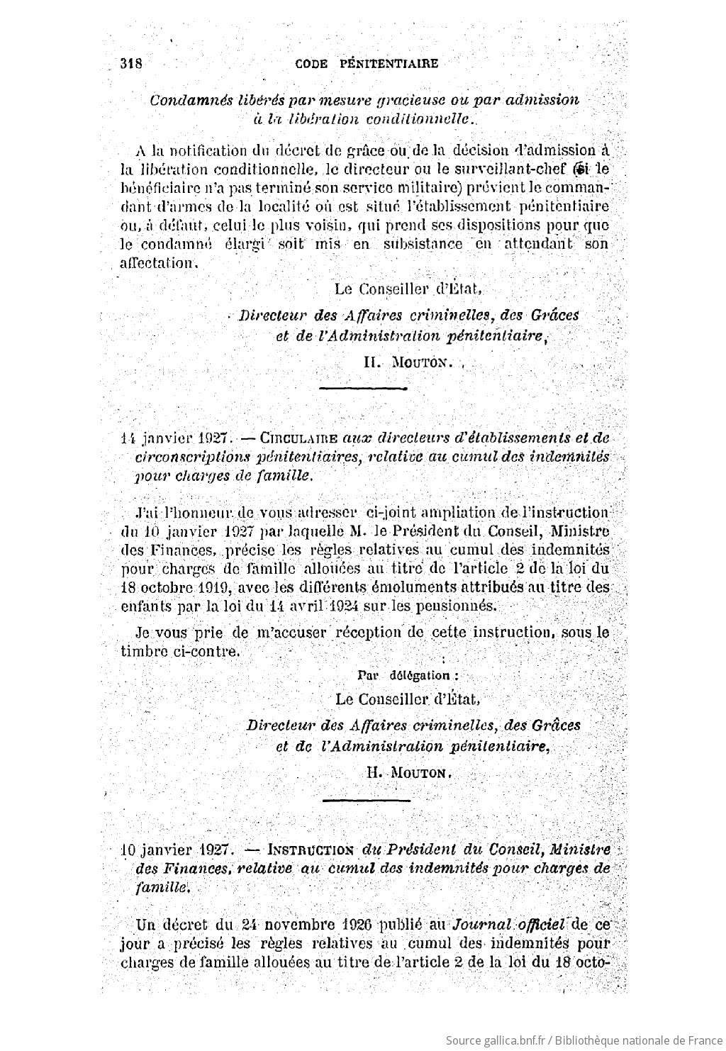 Bulletin de l'Administration pénitentiaire : lois, décrets, instructions, etc. / République française, Ministère de la justice