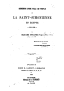 Souvenirs d'une fille du peuple, ou La Saint-Simonienne en Égypte, 1834-1836  S. Voilquin. 1866