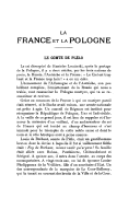 La France et la Pologne  le Comte de Plélo. 1919