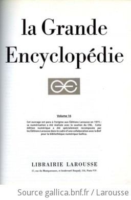 La Grande encyclopdie. 16, Plomb-Renaissance / Larousse