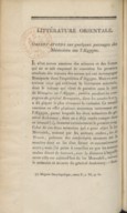 Observations sur quelques passages des Mémoires sur l'Égypte   S. de Sacy. 1799