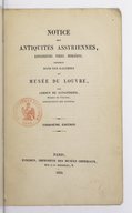 Catalogue des antiquités assyriennes  1854-1926