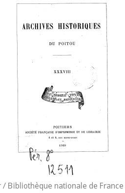 Recueil des documents concernant le Poitou contenus dans les registres de la chancellerie de France. 11 / publis par Paul Gurin,...