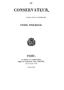 Le Conservateur (Paris. 1818)