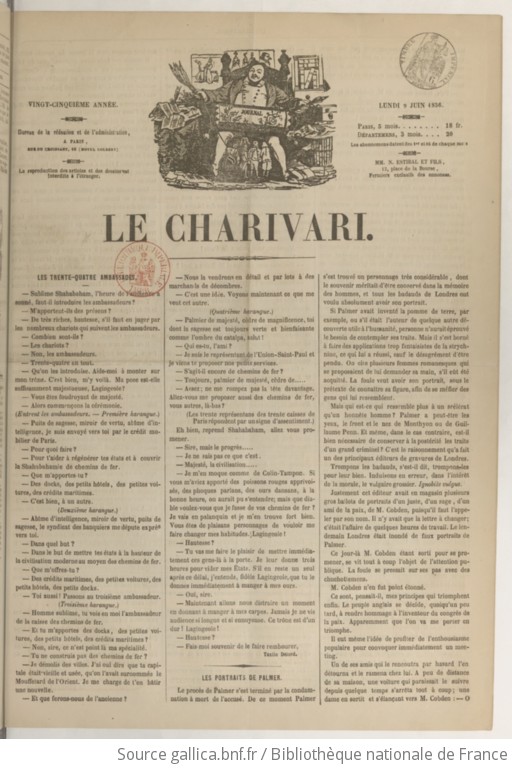 Le Charivari Publiant Chaque Jour Un Nouveau Dessin