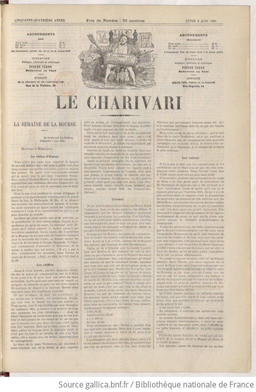 Le Charivari Publiant Chaque Jour Un Nouveau Dessin