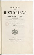 Alatyr <br>Recueil des historiens des Croisades. Historiens orientaux<br> Traduction par A.-C. Barbier de Meynard. 1876-1887