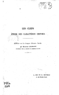 Les Clefs, étude des caractères chinois. Extrait de - La Langue chinoise parlée -  M. Courant. 1910