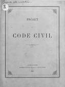 Projet de code civil. Egypte  1871