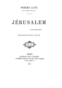 Jérusalem. 47ème édition  1896