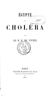 Égypte et choléra  E. du Vivier. 1866