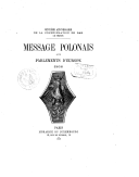 Centième anniversaire de la confédération de Bar (29 février) : message polonais aux Parlements d'Europe. 1868 