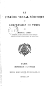Le système verbal sémitique et l'expression du temps  M. Cohen. 1924