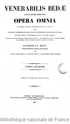 Patrologiae cursus completus, sive Bibliotheca universalis, integra, uniformis, commoda, oeconomica omnium s. s. Patrum, doctorum scriptorumque ecclesiasticorum qui ab aevo apostolico ad usque Innocenti III tempora floruerunt.... Tome 4 / accurante J.-P. Migne,...