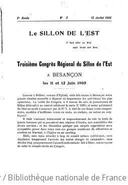 Vive labeur : organe du Sillon de l'Est : paraît le 10 du mois | Sillon de l'Est. Auteur du texte