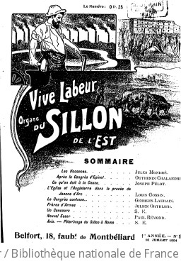 Vive labeur : organe du Sillon de l'Est : paraît le 10 du mois | Sillon de l'Est. Auteur du texte