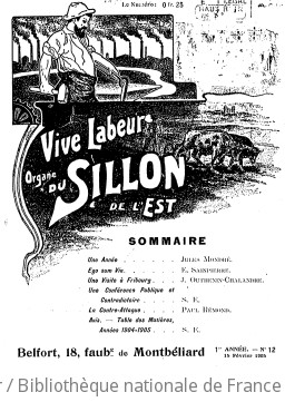 Vive labeur : organe du Sillon de l'Est : paraît le 10 du mois | Sillon de l'Est. Auteur du texte