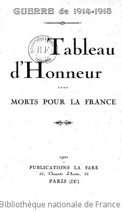 Le Tableau D Honneur 14 18 Monuments77s Jimdo Page