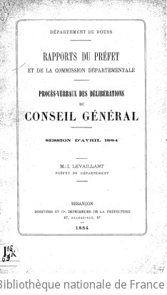 Rapports et délibérations / Conseil général du Doubs | Doubs. Conseil général