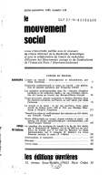 Le Mouvement social : bulletin trimestriel de l Institut français d histoire sociale