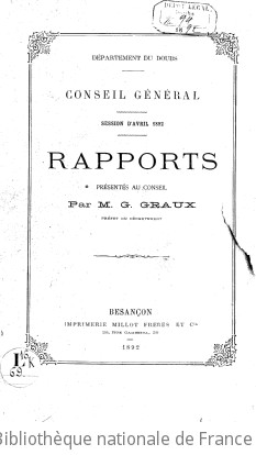 Rapports et délibérations / Conseil général du Doubs | Doubs. Conseil général