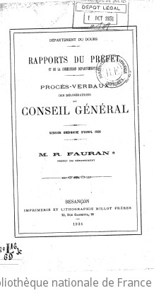 Rapports et délibérations / Conseil général du Doubs | Doubs. Conseil général