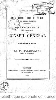 Rapports et délibérations / Conseil général du Doubs | Doubs. Conseil général