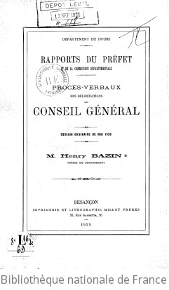 Rapports et délibérations / Conseil général du Doubs | Doubs. Conseil général