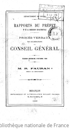 Rapports et délibérations / Conseil général du Doubs | Doubs. Conseil général