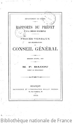 Rapports et délibérations / Conseil général du Doubs | Doubs. Conseil général