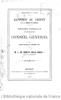 Rapports et délibérations / Conseil général du Doubs | Doubs. Conseil général