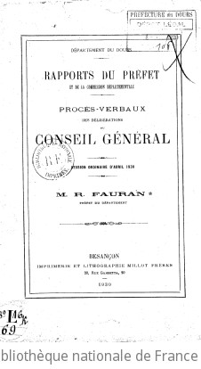 Rapports et délibérations / Conseil général du Doubs | Doubs. Conseil général