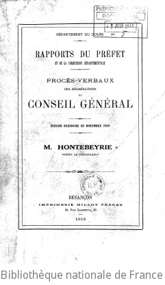 Rapports et délibérations / Conseil général du Doubs | Doubs. Conseil général