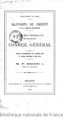 Rapports et délibérations / Conseil général du Doubs | Doubs. Conseil général