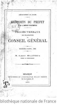 Rapports et délibérations / Conseil général du Doubs | Doubs. Conseil général