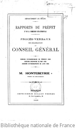 Rapports et délibérations / Conseil général du Doubs | Doubs. Conseil général