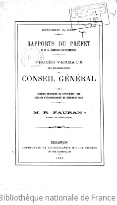 Rapports et délibérations / Conseil général du Doubs | Doubs. Conseil général