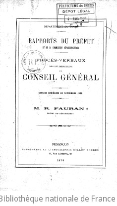 Rapports et délibérations / Conseil général du Doubs | Doubs. Conseil général