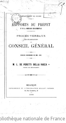 Rapports et délibérations / Conseil général du Doubs | Doubs. Conseil général