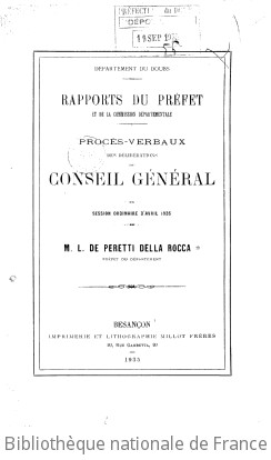 Rapports et délibérations / Conseil général du Doubs | Doubs. Conseil général