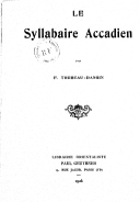 Le syllabaire accadien  F. Thureau-Dangin. 1926