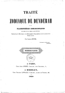 Denderah  Traité du zodiaque de Denderah et des planisphères horoscopiques de l'Inde, de la Perse et de l'Égypte  C. Duteil. 1838
