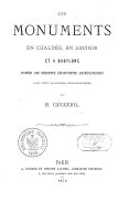 Les Monuments en Chaldée, en Assyrie et à Babylone, d'après les récentes découvertes archéologiques  H. Cavaniol. 1870
