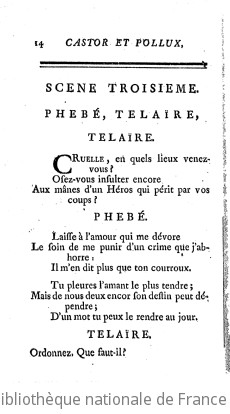 CASTOR ET POLLUX (1754) - Acte II.3