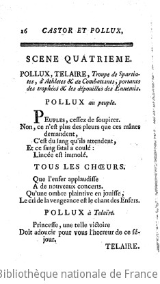 CASTOR ET POLLUX (1754) - Acte II.4